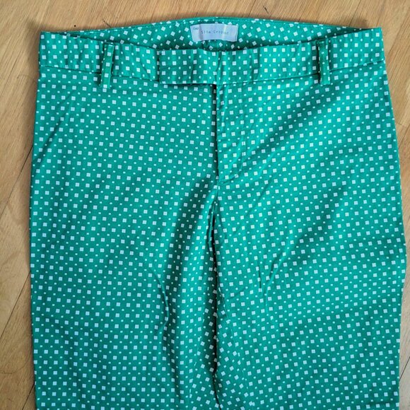 Gap Cropped Pants in Green & White - SZ 6 - Picture 3 of 8